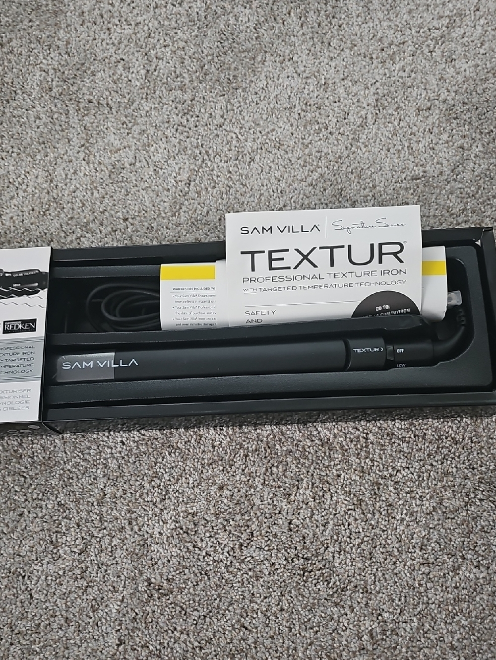 NEW!!!***Sam Villa Signature Texture Iron - Black/Silver - Picture 4 of 5